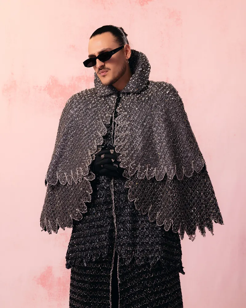 black · sequin · a-line